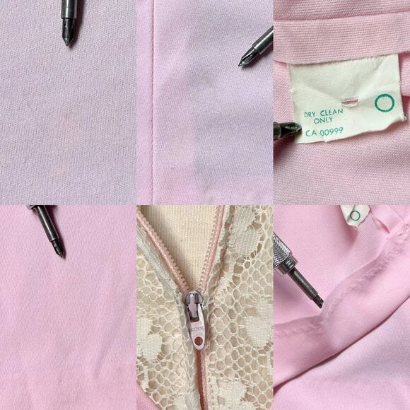 70s vintage victorian maxi dress Cape Sleeve lace cutout cottage high collar. - Picture 7 of 7